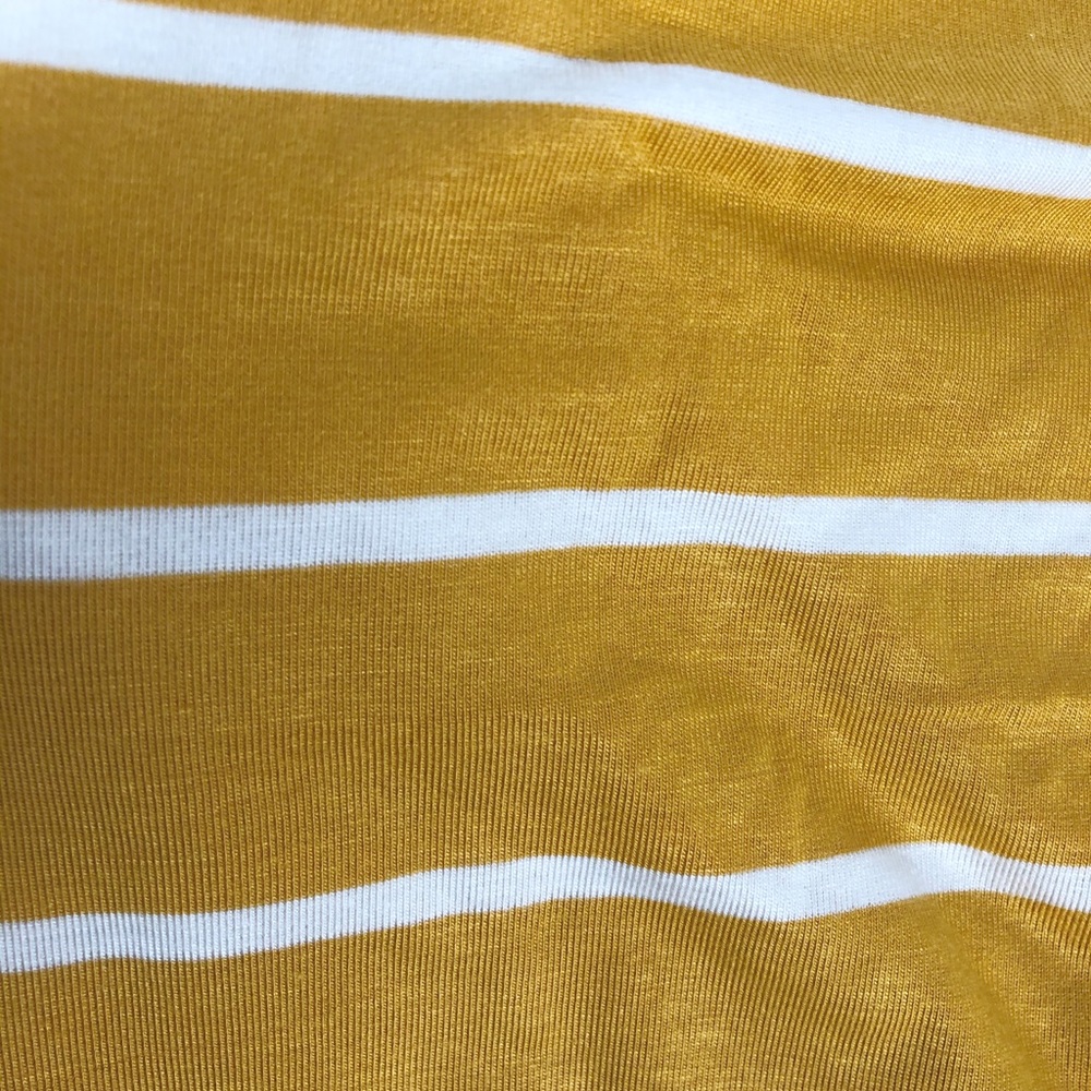mustard yellow soft stripped tank large - Picture 3 of 3
